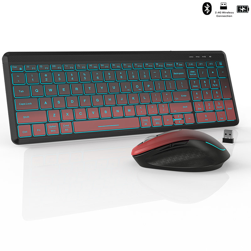 RGB Backlit Silent Wireless Ke - Gaming Keyboard Mouse And Headset Combo 评论和价格