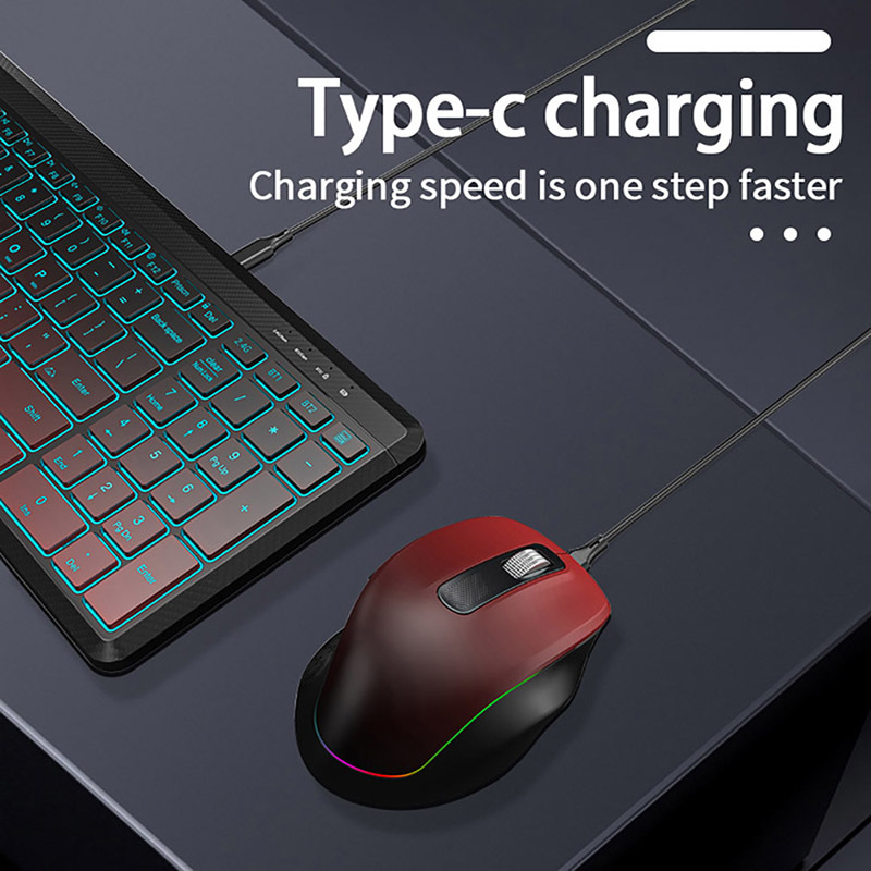 RGB Backlit Silent Wireless Ke - Gaming Keyboard Mouse And Headset Combo 评论和价格
