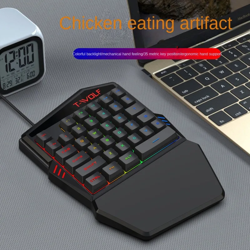 T-WOLF TF900 One Handed Keyboa - Gaming Keyboard Mouse And Headset Combo 评论和价格
