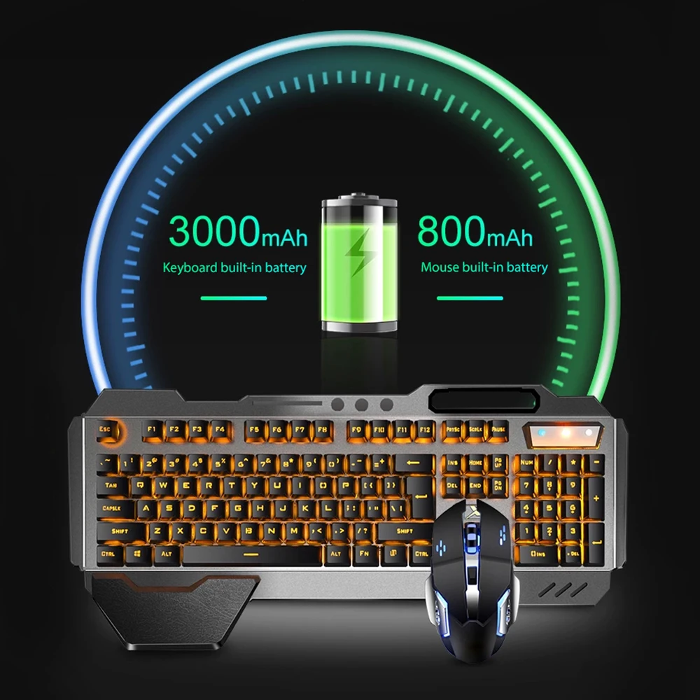 K680 Rechargeable 2.4G wireles - Gaming Keyboard Mouse And Headset Combo 评论和价格