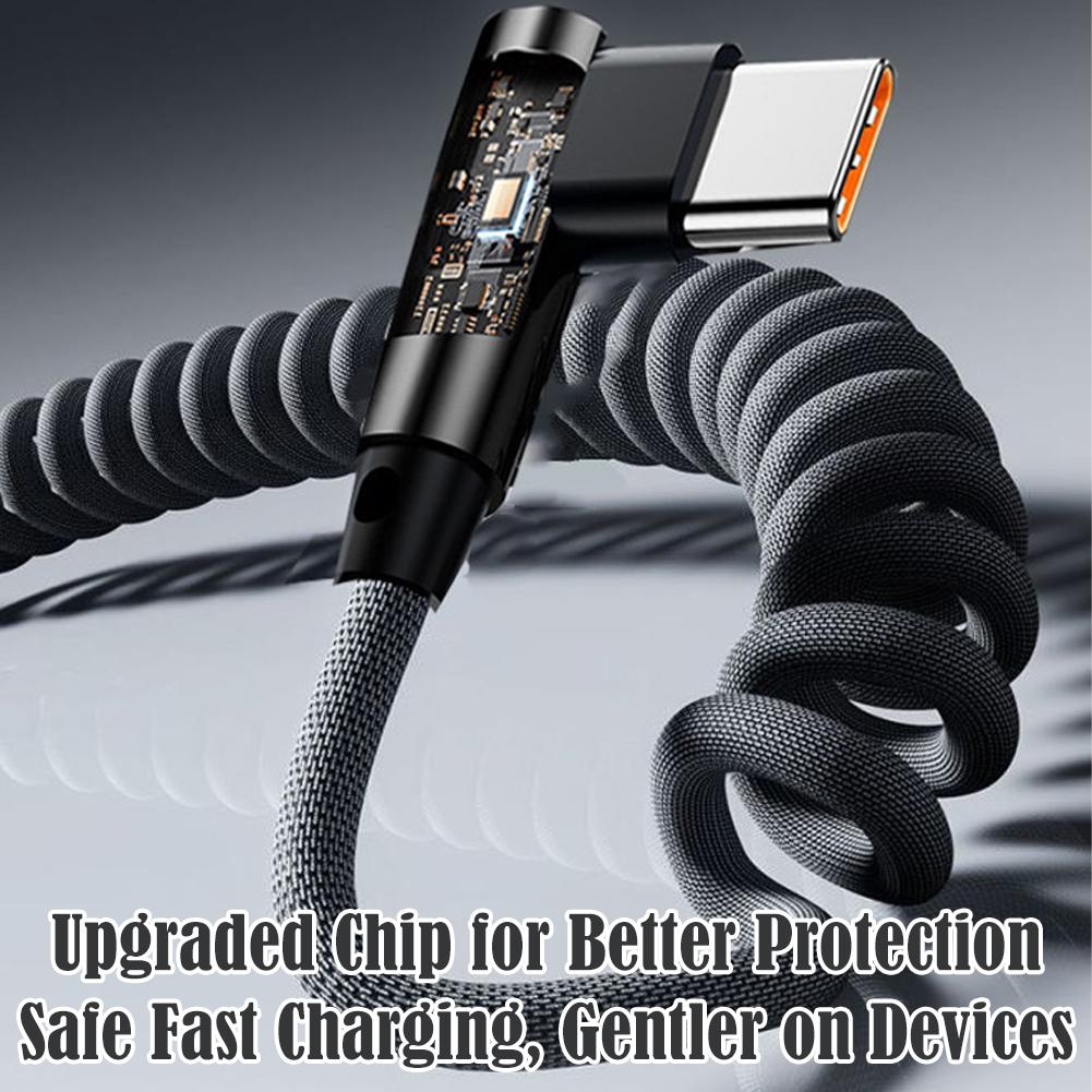 120W Fast Charging Coiled USB  - Coiled Usb Cable 评论和价格