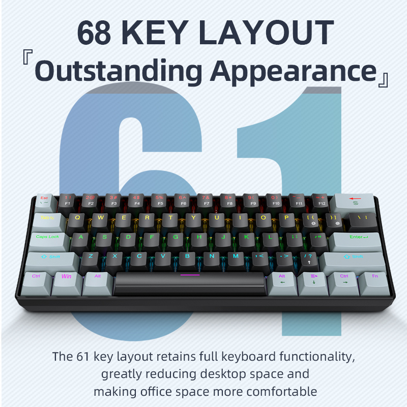 APAYADO K61 Mini Mechanical Ke - Gaming Keyboard Mouse And Headset Combo 评论和价格