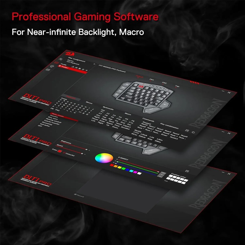 New Redragon K585 PRO Wireless - Gaming Keyboard 1 Hand 评论和价格