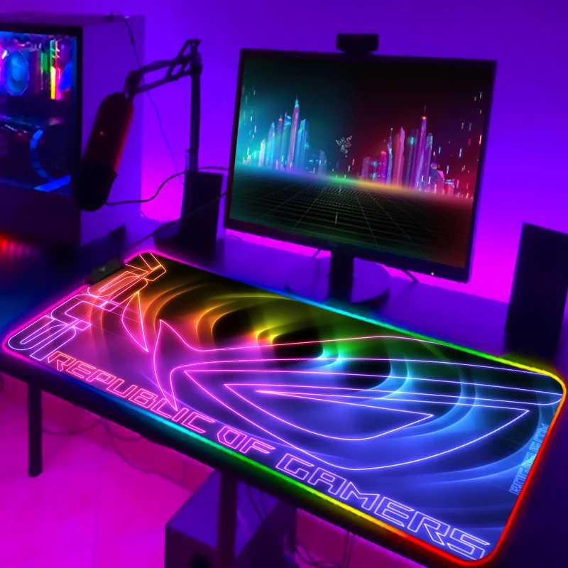 RGB Mousepad Cool ROG Mouse Pa - Gaming Keyboard No Rgb 评论和价格