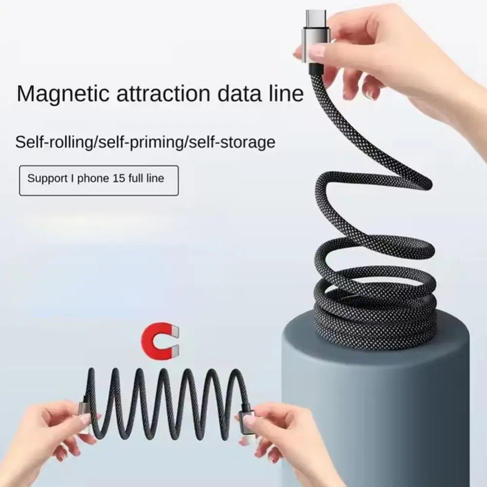 65W Self-coiling Magnetic Attr - Coiled Usb Cable 评论和价格