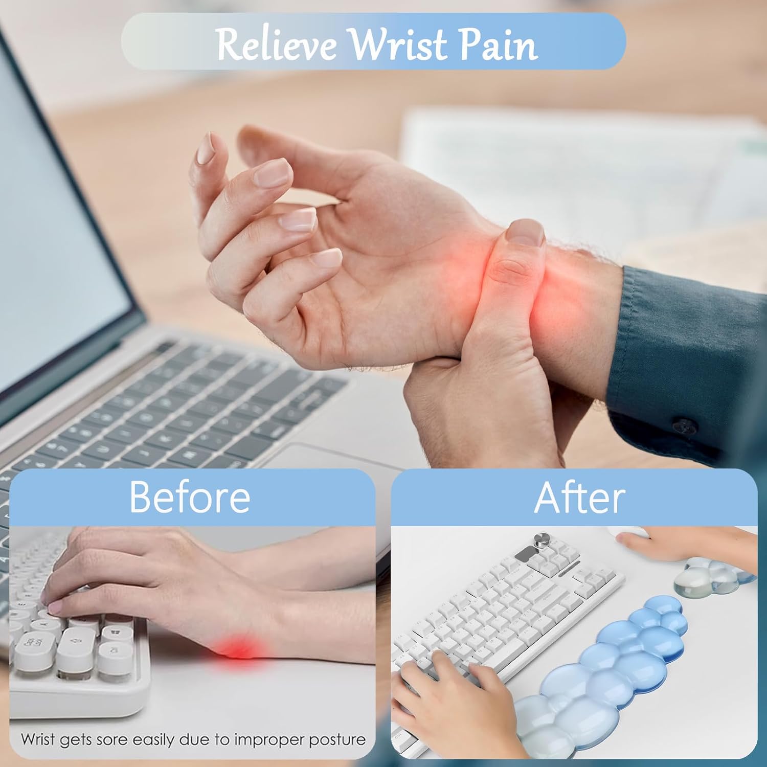 Ergonomic Cloud Wrist Support  - Gaming Keyboard Hand 评论和价格