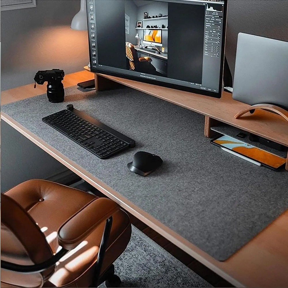 Felt Desk Mat Computer Mat for - Gaming Keyboard And Mouse Pad 评论和价格