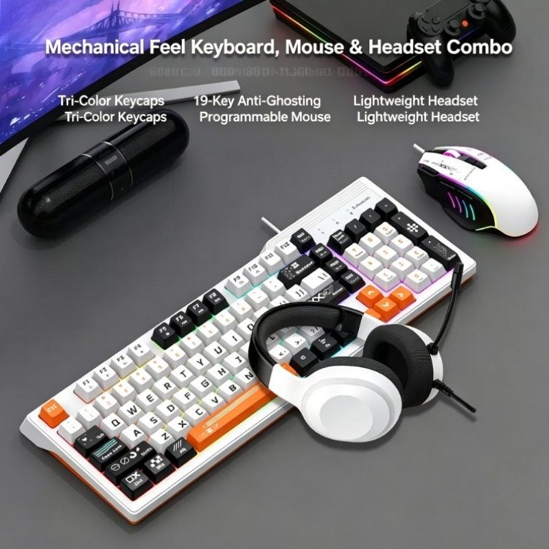 K8pro 3 In 1 Gaming Combo Wire - Gaming Keyboard Mouse And Headset Combo 评论和价格