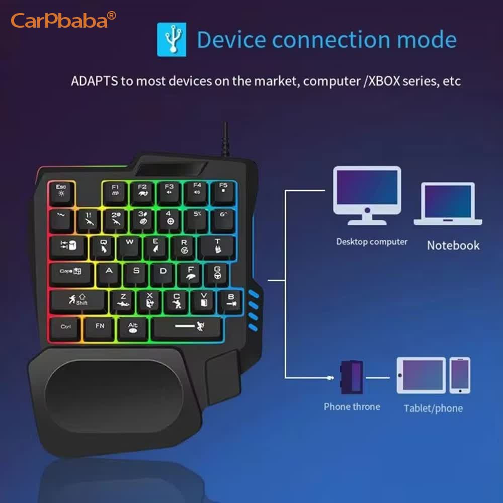 USB Single Hand One-Handed Gam - Gaming Keyboard 1 Hand 评论和价格