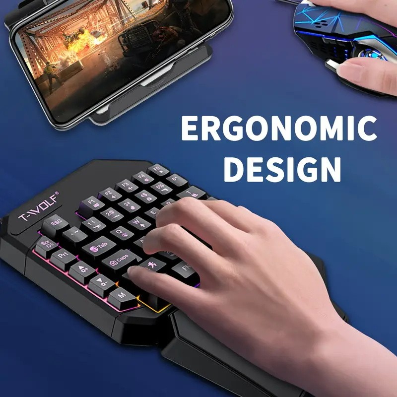 FocusOnPC TF900 2-in-1 Mobile  - Gaming Keyboard 1 Hand 评论和价格