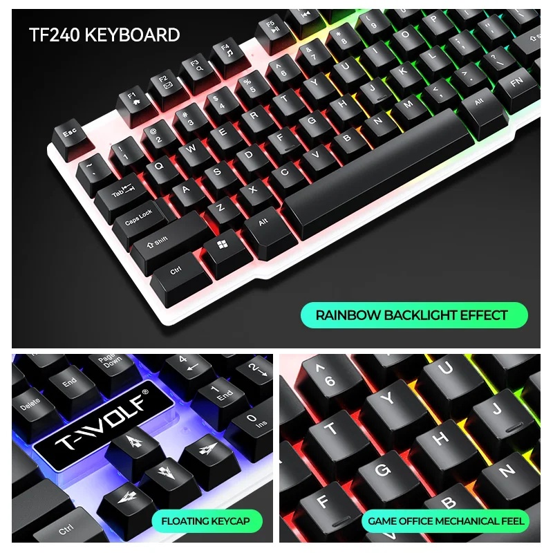 NEW USB Keyboard And Mouse Gam - Gaming Keyboard Mouse Set 评论和价格
