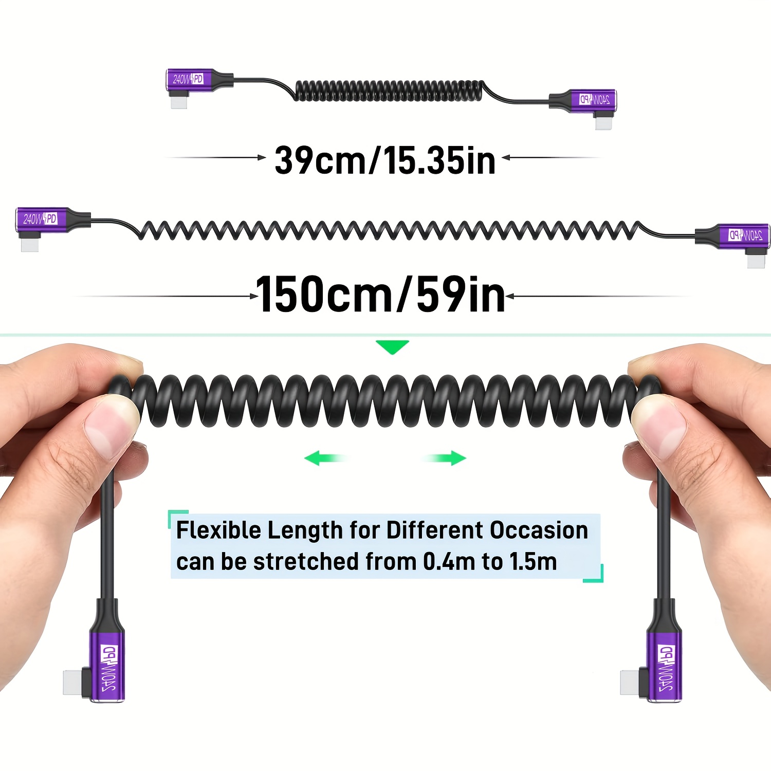 USB-C to USB-C Coiled Cable wi - Coiled Usb Cable 评论和价格