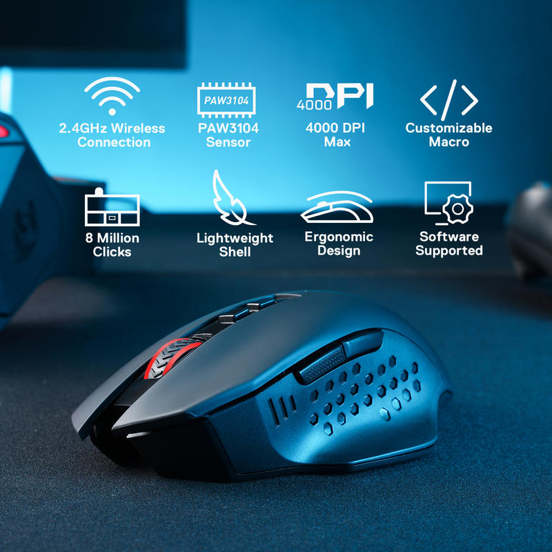 Redragon M656 Gainer Wireless  - Gaming Keyboard Mouse And Headset Combo 评论和价格