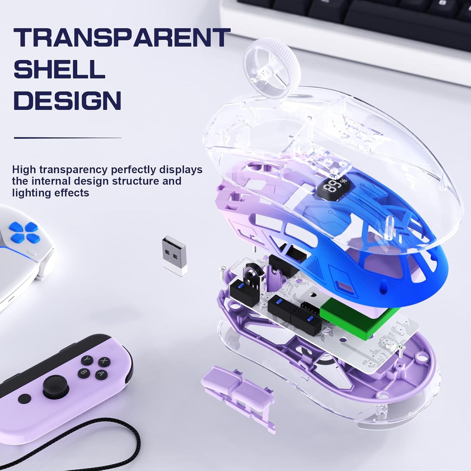 A2 Transparent Wireless Gaming - Gaming Keyboard Mouse And Headset Combo 评论和价格