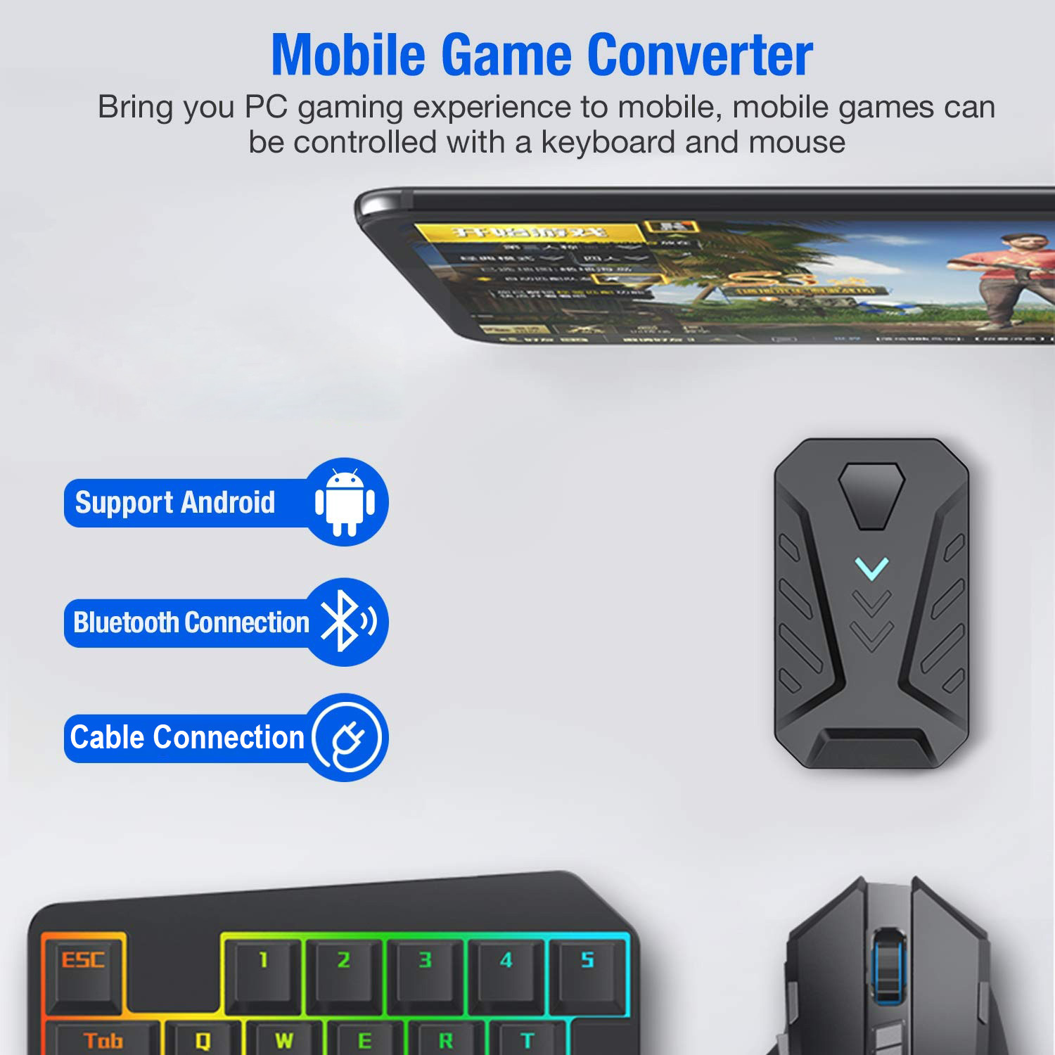 Mobile Games Converter Gaming  - Gaming Keyboard Mouse And Headset Combo 评论和价格
