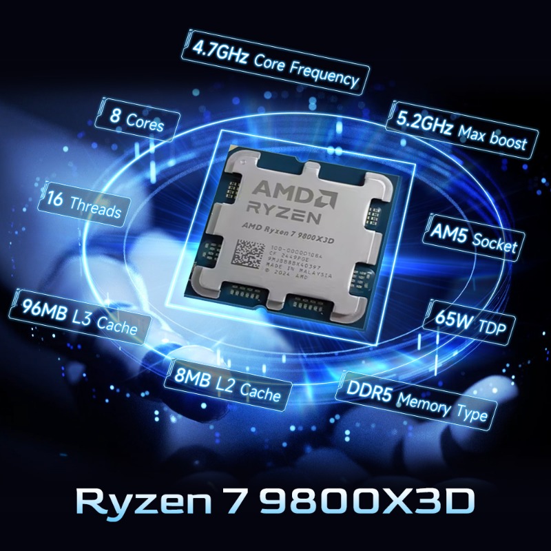 AMD Ryzen 7 9800X3D X3D Cache  - Amd Cpu Ryzen 7 评论和价格