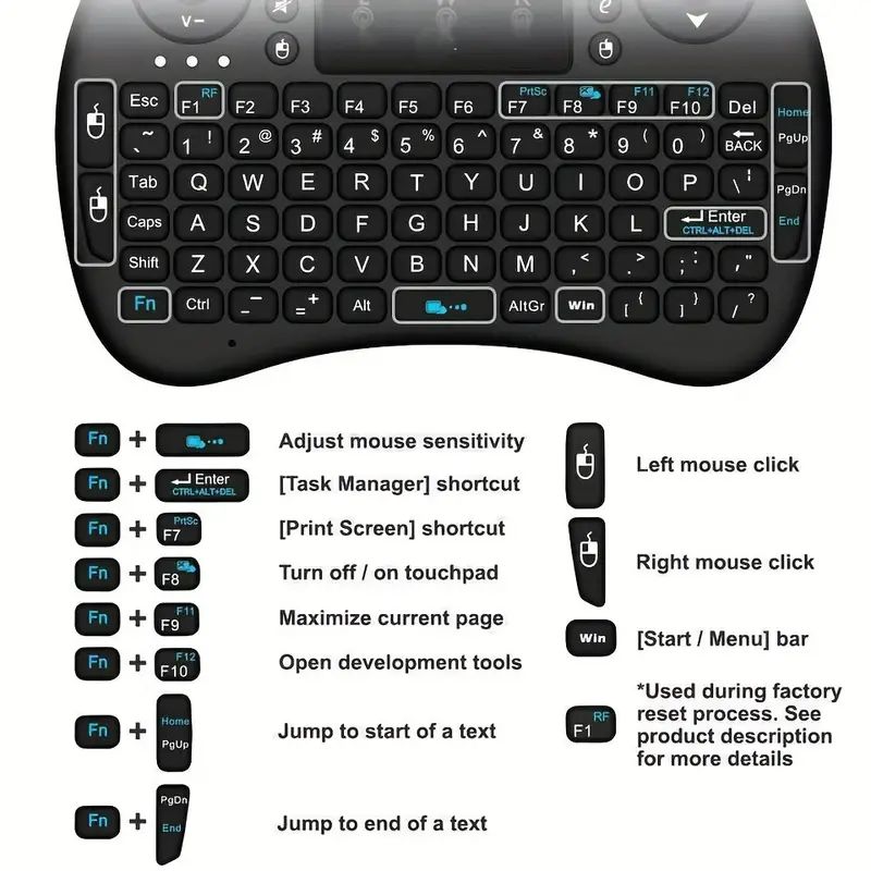 Mini Wireless Keyboard 2.4GHz  - Gaming Keyboard Wireless 评论和价格