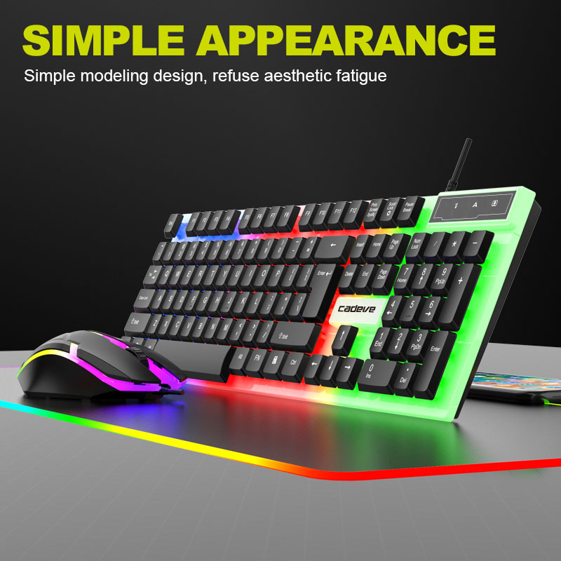 APAYADO LDK9122 Wired Gaming K - Gaming Keyboard Mouse Set 评论和价格