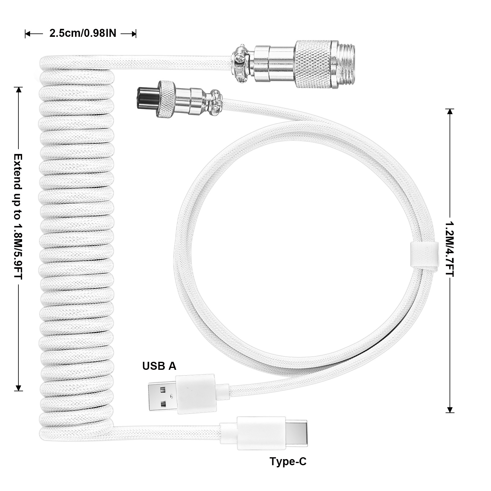 Type C Mechanical Keyboard Coi - Coiled Usb Cable 评论和价格